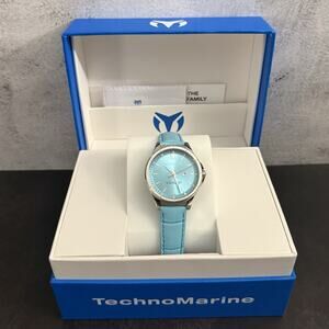 TechnoMarine MoonSun Women's Watch - 36mm, Light Blue (TM-822042)-NEW IN BOX